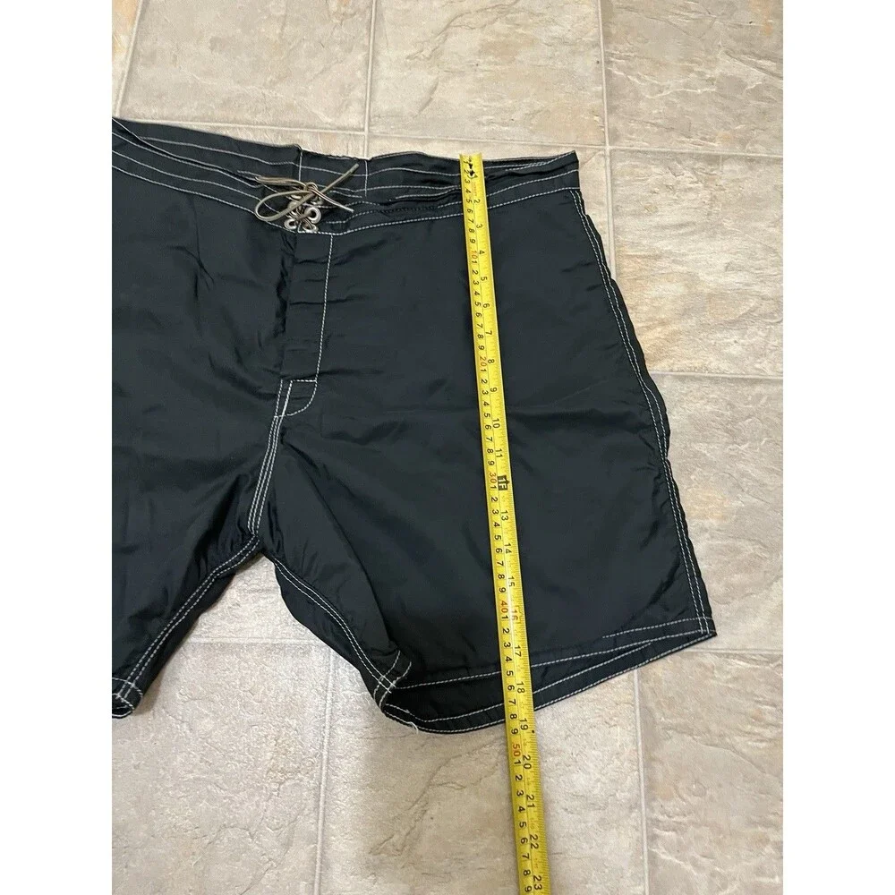 Vintage Birdwell Beach Britches Board Shorts in Black Men 38 Made in USA Beach